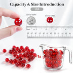 DomeStar 1LB Glass Marbles Bulk, Marbles for Vases 0.63 Inch Vase Fillers Red Glass Beads for Home Décor