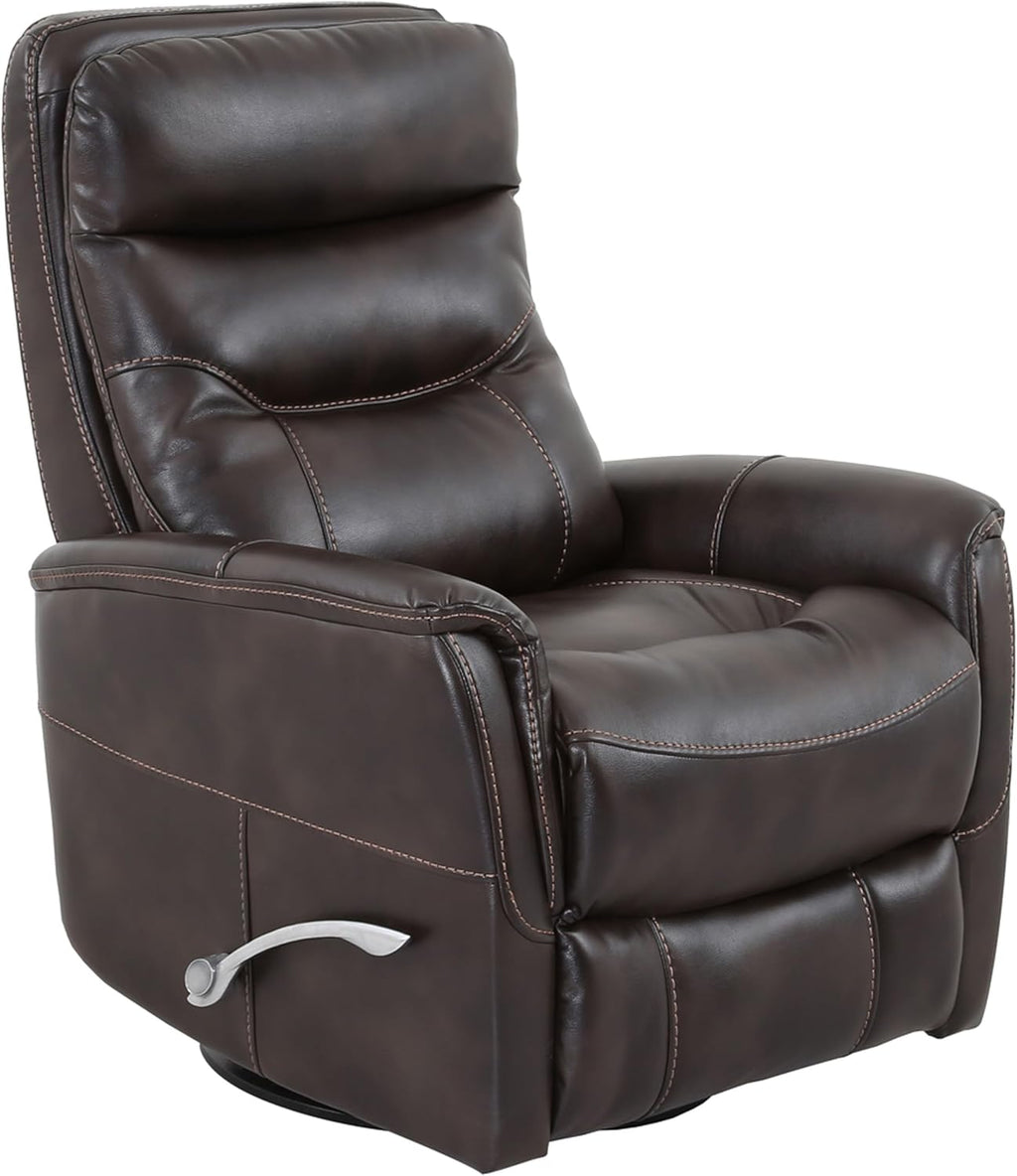 Parker Living Gemini - Truffle Swivel Recliner Chair Comfortable Nursery Glider Recliner Nursing Armchair with 90% Polyester 10% PU Upholstery Cozy Seat for Adults