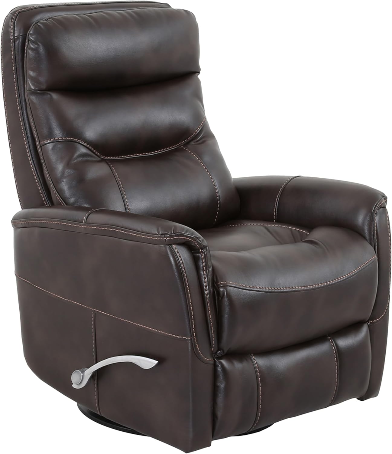Parker Living Gemini - Truffle Swivel Recliner Chair Comfortable Nursery Glider Recliner Nursing Armchair with 90% Polyester 10% PU Upholstery Cozy Seat for Adults
