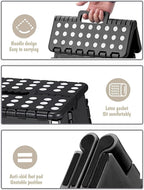 ACKO 10pack Folding Step Stool 13 inch Heavy Duty Plastic Foldable Step Stool for Kids and Adults, Small Collapsible Fold Up Stepping Stool