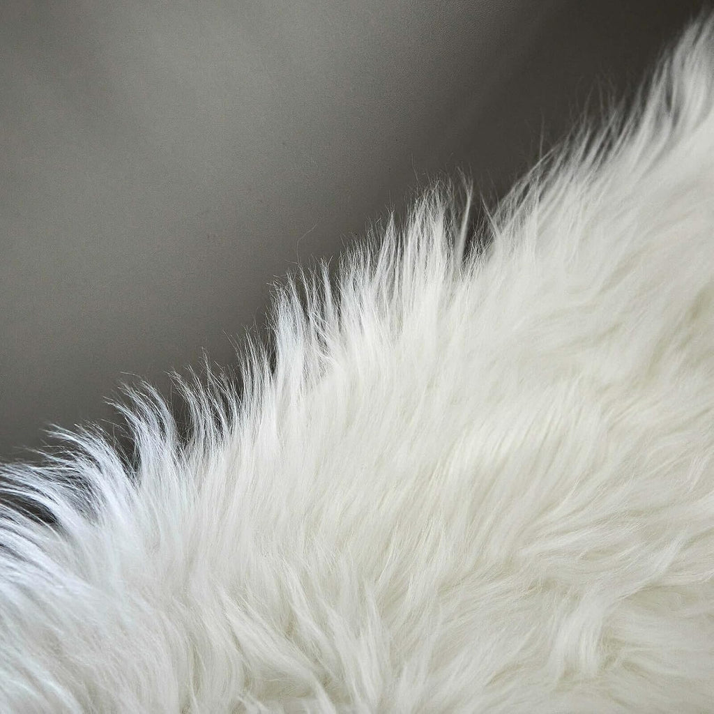 Efavormart 20"x20" White Faux Sheepskin Chair Pad, Soft Faux Fur Rug Seat Cushion for Sofa Cover, Bedside Runner, Living Room, Modern Decor Mat