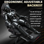 Big and Tall Gaming Chair with Massage and Pocket Spring Cushion,Gamer Chairs for Adults 400lb Weight Capacity, Video Game Chair with Headrest and Lumbar Support (Black)