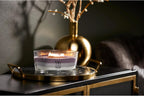 WoodWick Amethyst & Amber Gifts for Women and Men, 16 oz Ellipse Trilogy Candle with Crackling Wick