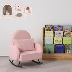 Baby Rocking Chair,Toddler Chair,Kids Chair,Kids Sofa, Shaky Metal Foot and Sherpa Fabric,Toddler Rocking Armchair for Boys and Girls Rest (Pink)