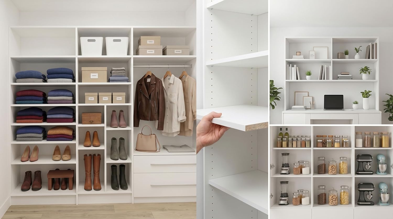Custom Size Cabinet Shelves. Regular White 3/4" Thick Cut to Size Melamine Shelves for Closets, Cabinets and Storage – Made in USA