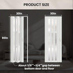 SmartStandard 30" x 80" Accordion Doors Interior, Double-Layer Accordion Doors for Doorway Closet Bathroom, PVC Folding Door Interior with Frosted Acrylic Glass, Full-Side Magnetic Strip, White