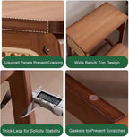 Bamboo Folding 2-Step Stool Safety Wide Stepping Surface Step Ladder with Step Pads Multi-Functional Simple Folding Stool for Bathroom Home Furnishing(Yellow)