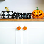 Knobēz: Decorative Knob Covers - Jack o Lantern - 12pk - Stretch Over Hardware Decorations, Cozy Seasonal Autumn Colors, Kitchen-Bathroom-Dressers-Home