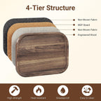 Adjustable Height TV Tray Table for Snack, Eating, Dinner or Laptop, 360°Rolling C Shaped End Table for Couch, Sofa, Chair, Bed, Perfect for Small Places, Livingroom, Bedroom