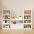 Bookshelf, 4 Tier Bookcase, Book Organizer, Toy Storage Cabinet Organizer, White