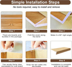 3Pcs Custom Wire Shelf Covers for Pantry, Waterproof Shelf Covers for Wire Shelving, Customizable Size and Color, PVC Material, Easy Assembly, for Cabinet Closet Bathroom Kitchen Shelving (3)