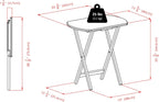 Winsome Corbett Set of 2 Oversized Foldable Snack Tables, Easy to Store Portable Fold Up Table Set for Kitchen, Living Room TV Dining, Crafts, Puzzles, Work From Home