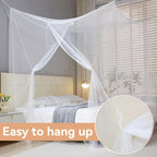 Mosquito Net for Bed Mosquiteros Cameros para Cuba One Side Opening White Bed Canopy Netting for Bedroom Camping Outdoor Travel (L75 X W35 X H63 Inch)