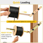 Heavy Duty Stud Mounted Wire Dispenser for Fast Load Dispensing of Wire Reels,Coils, and Cables, 300 lb Capacity Wire Spool Holder for 2x4 and 2x6 Wood Stud(2)