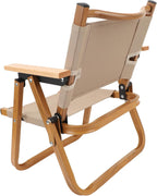 GOWENIC Kids Camping Chair, Portable Folding Camp Chair for Children, Aluminum Alloy Wood Grain Canvas Toddler Chair, Ideal for Beach Outdoor Backyard