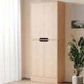 Housoul 71" Tall Freestanding Pantry Cabinet, 4 Doors Larder Cupboard with Adjustable Shelves, Kitchen Hutch for Kitchen & Dining Room, Oak
