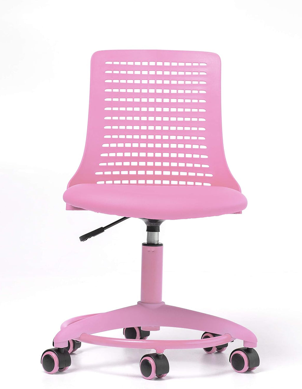 Kids Desk Chair Adjustable Height School/Home Children 4-12 Swivel with Anti-Scratch Wheels Breathable Back Chair for Kids Holds up to 175 Lbs – Color Pink