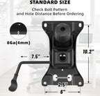 Besitu 500Lbs Office Chair Replacement Parts, w/ 6'' x 10.2" Mounting Holes Chair Base Heavy Duty Plate Swivel Tilt Control Seat Mechanism for Executive and Gaming Chairs