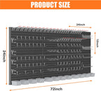TORACK Garage Tools Organizer Boards Kit with Hooks, Wall Mount Tool Storage Pegboard Modular Peg Boards with Pegs(Black)