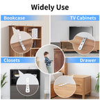 furniture anchors anti-tip baby proofing: Safety Straps Kit for Dresser Secure 400 lbs Bookcase to Wall Cabinet Wall Anchor 4 Pack