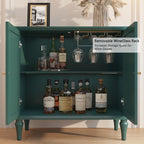 ARTPOWER Green Sideboard Buffet Cabinet with Storage, Mid-Century Modern Storage Cabinet with 2 Doors and Adjustable Shelves, Accent Style Sideboard for Entryway, Dining Room, Living Room