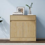 Housoul Buffet Cabinet with 2 Doors and Drawer, Coffee Bar Cabinet with Adjustable Shelf, Modern Kitchen Buffet Sideboard for Living Room, Kitchen, Natural