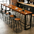 Bar Height Table Long Bar Table Solid Wood Farmhouse Bar Table Industrial Long Bar Height Table for Kitchen Coffee Shop, No Stool(71" L x 15.7" W x 41.3" H)