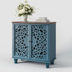 Jiansu furni Accent Cabinet with Carved Doors,Sideboard Buffet Cabinet with Storage