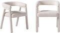 Walker Edison Ezra Modern Solid Wood Rounded Back Dining Chair - Natural (Set of 2)
