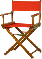 Casual Home 18" Director's Chair Honey Oak Frame with Orange Canvas