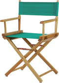 Casual Home 18" Director's Chair Natural Frame with Teal Canvas