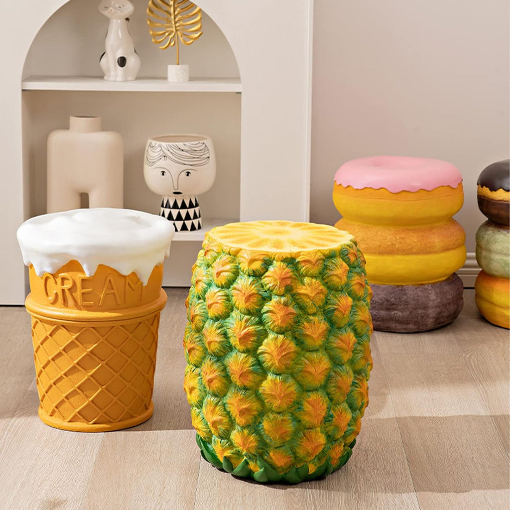 Headerbs Simulated Food Stool, Food Shoe Changing Stool Fun Comfortable for Home (Type C 3.7in)