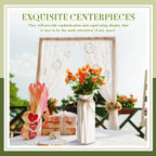 Qinyoung White Ceramic Bud Vase Set of 8, 8'' Small White Flower Vase for Centerpieces, Modern Floral Decor for Wedding Party Dining Table Home Decoration(Classic)