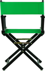 Casual Home Director's Chair ,Black Frame/Green Canvas,18" - Classic Height
