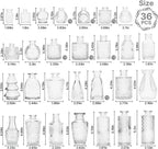 Clear Glass Bud Vase Set of 36 Pcs,Small Bud Vases in Bulk,Glass Crystal Flower Vases Table Centerpieces for Party Event Wedding Decor Baby Shower Decorations (Clear, 36 Pcs)