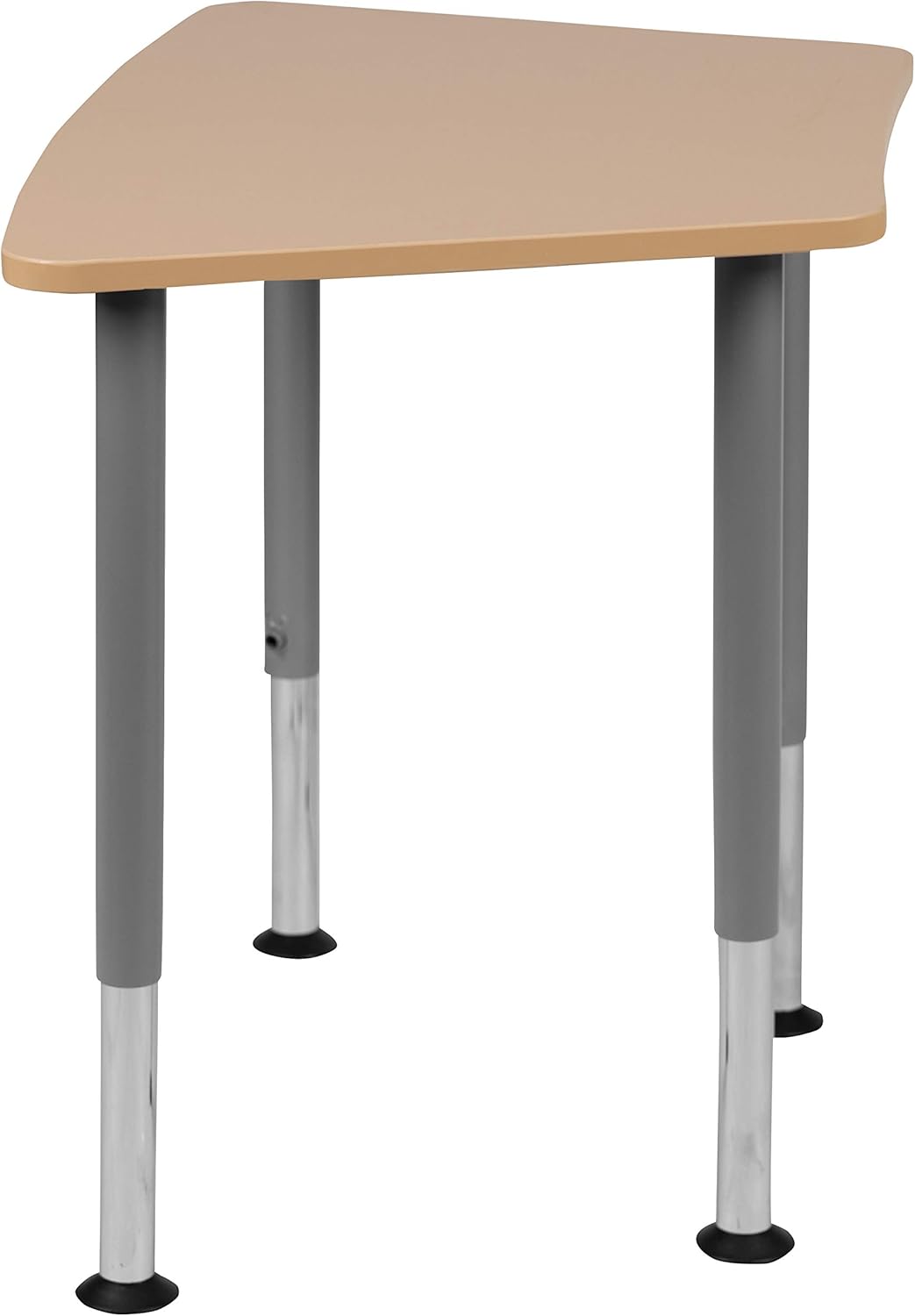Flash Furniture Billie Hex Natural Collaborative Student Desk (Adjustable from 22.3" to 34") - Home and Classroom