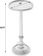 Butler Specialty Company Astoria 10 in. W Round Metal Pedestal End Table - Gold