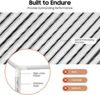 Canopy Bed Frame, Bed Canopy Frame Poles Corner Bracket, Post 4 Corner Bed Poles Netting Bracket Stainless Steel Silver Post with Accessories(King)
