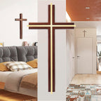 ACHIBANG 10" Wooden Cross for Wall, Modern Minimalist Wall Cross for Home Decor and Blessing, Catholic Gifts