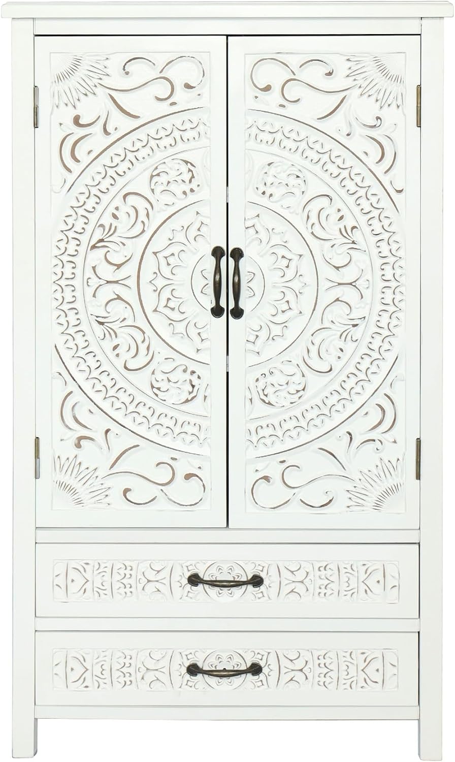 Modern White Storage Cabinet, Rustic Sideboard Pantry Cabinet, for Home Decor and Organization,for Kitchen Home