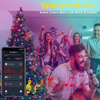 PMS Smart WiFi LED Christmas Lights, APP-Controlled RGB Fairy String Lights, Ideal for Xmas Tree, Garden, Home, Party, Halloween Festival Deco (99ft-300LED)
