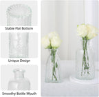 RUCKAE Glass Bud Vases Mini Flower Vase Small Vintage Vases for Centerpiece Table Wedding Decorations Home Decor Party(Transparent 12 Pack)