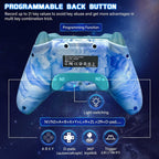 Wireless Pro Controller for Switch/OLED/Lite - 1200mAh Rechargeable Switch Turbo Controller with 10 RGB Led Light, Programmable, Wake Up - Wireless iOS Android Remote Gamepad, Wired PC Game Joystick