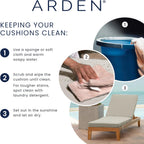 Arden Outdoor Dining Chair Cushion, 2 Pack, 20 x 20, Rain-Proof, Fade Resistant, Turquoise Daphne Medallion