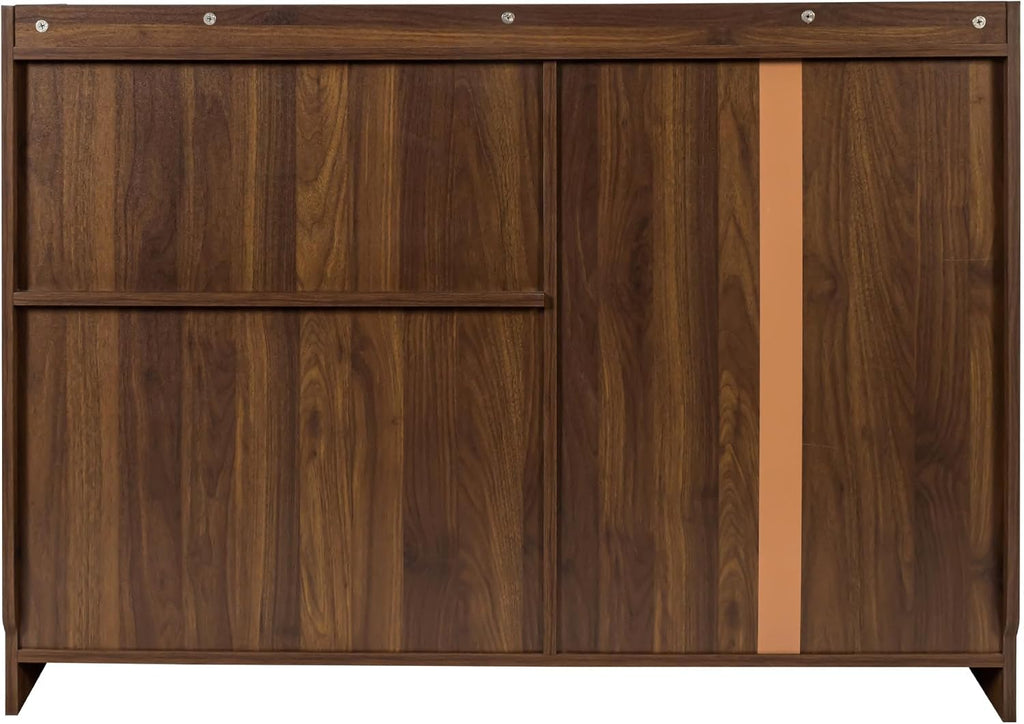 Sideboard Cabinet Buffet Cabinet with Storage,Wine Cabinet with Sliding Glass Doors,Freestanding Countertop Kitchen Pantry for Wine,Spice Seasoning Bottles,Dish,Bowl