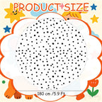 5.9 ft Circular Rug Washable Non-Slip Crawling Play Mat Round Rug Circle Back to School Reading Calming Corner Decor for Teaching and Playroom Bedroom Decorations(Dotty)
