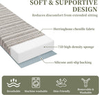 Custom Size Bench Cushion, Custom Bench Cushions for Indoor Furniture, 75D Foam Furniture Window Seat Cushion, Breakfast Nook, Mudroom, Banquette Bench Cushion, Non-Slip Bottom, Pipe Design