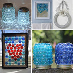 HappyFiller 5 LB Clear Glass Beads for Vase,Glass Marbles Gems Stones for Vase Fillers,Flat Bottom Round Top,Home Decoration,Fire Pit, Floral Centerpieces,Aquarium Fishbowl Pebbles,Approx 480~500 pcs