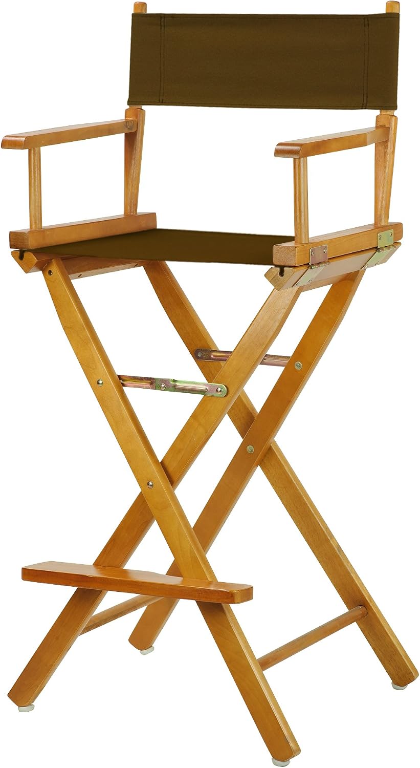Casual Home 230-05/021-45 Director Chair 30" - Bar Height Honey OakFrame/Brown Canvas