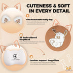 GTPOFFICE Cute Gaming Chair with Cat Ears, Ergonomic Computer Chair with Footrest Cat Paw Lumbar Support Comfortable Reclining Game Chair Desk Chair for Adult Teens, Soft Fabric, Russet Brown